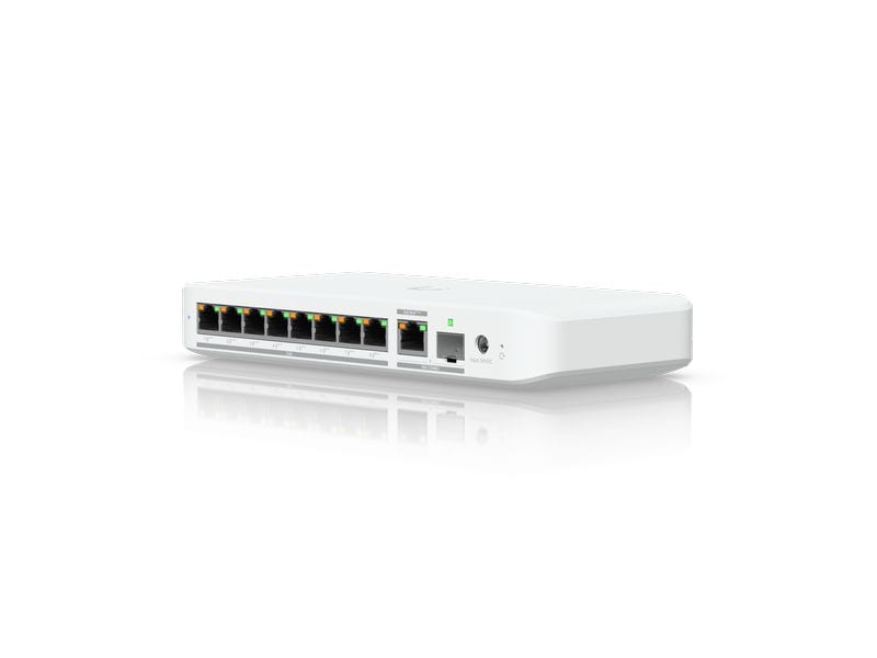 Ubiquiti PoE   Switch UniFi Flex 2.5G PoE 9 Port Kompakter 8-Port 2.5 GbE PoE   Switch mit 10 GbE RJ45/SFP  Uplink für flexible Netzwerkintegrationen