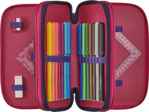 Herlitz TriCase - Blyantetui - 31 dele - polyester - Vintage Love
