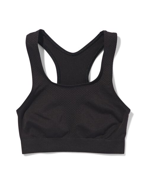 top de sport enfant sans coutures noir