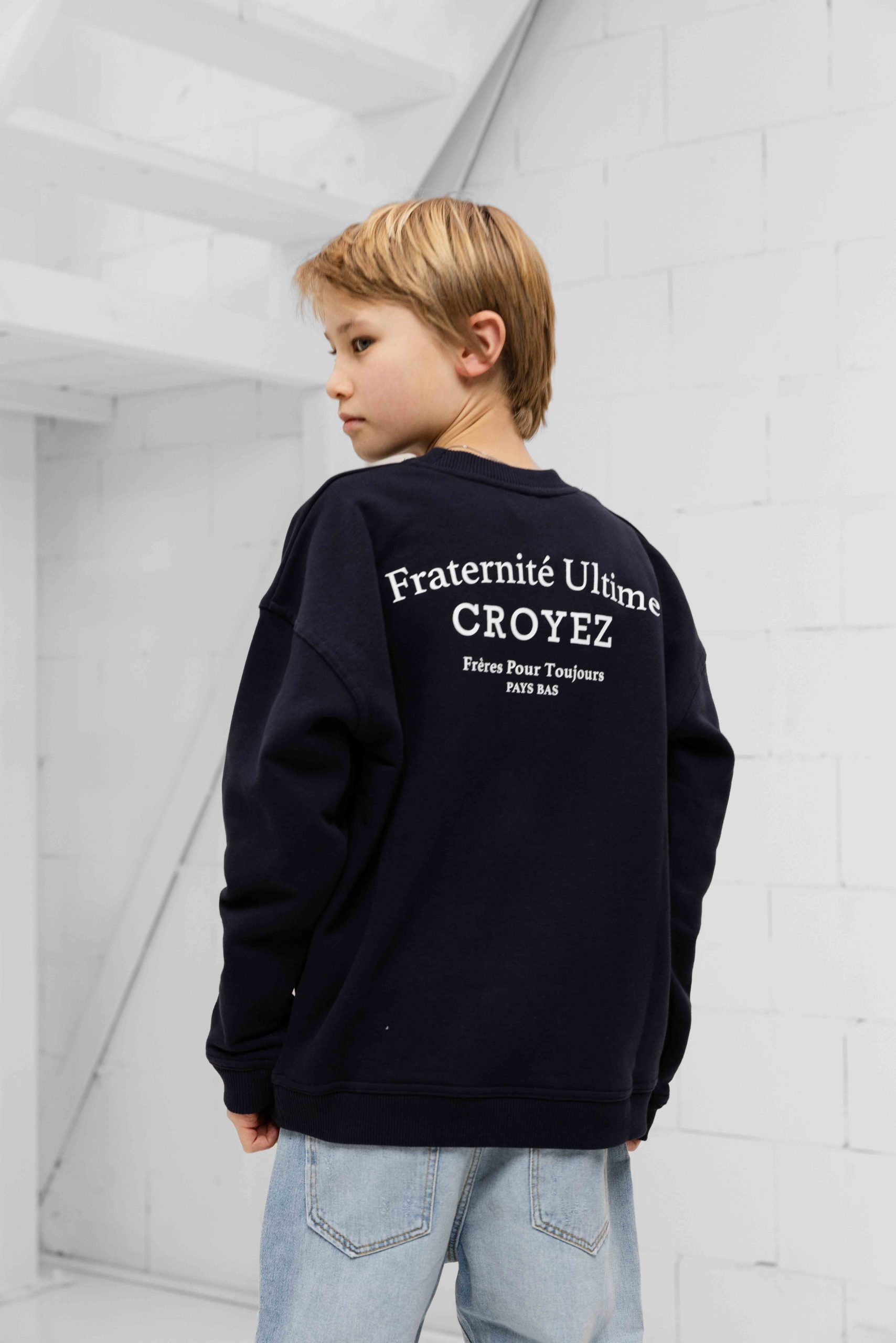 Croyez Fraternité Sweater Kids Donkerblauw