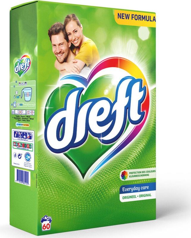 Dreft Everyday Care Waspoeder - 3.9 kg (60 wasbeurten)