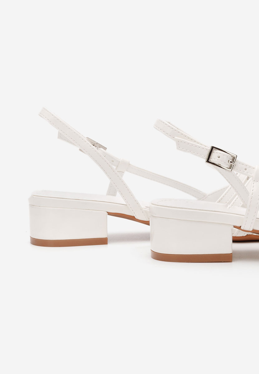 Chaussures à petit talon blancs Monyca
