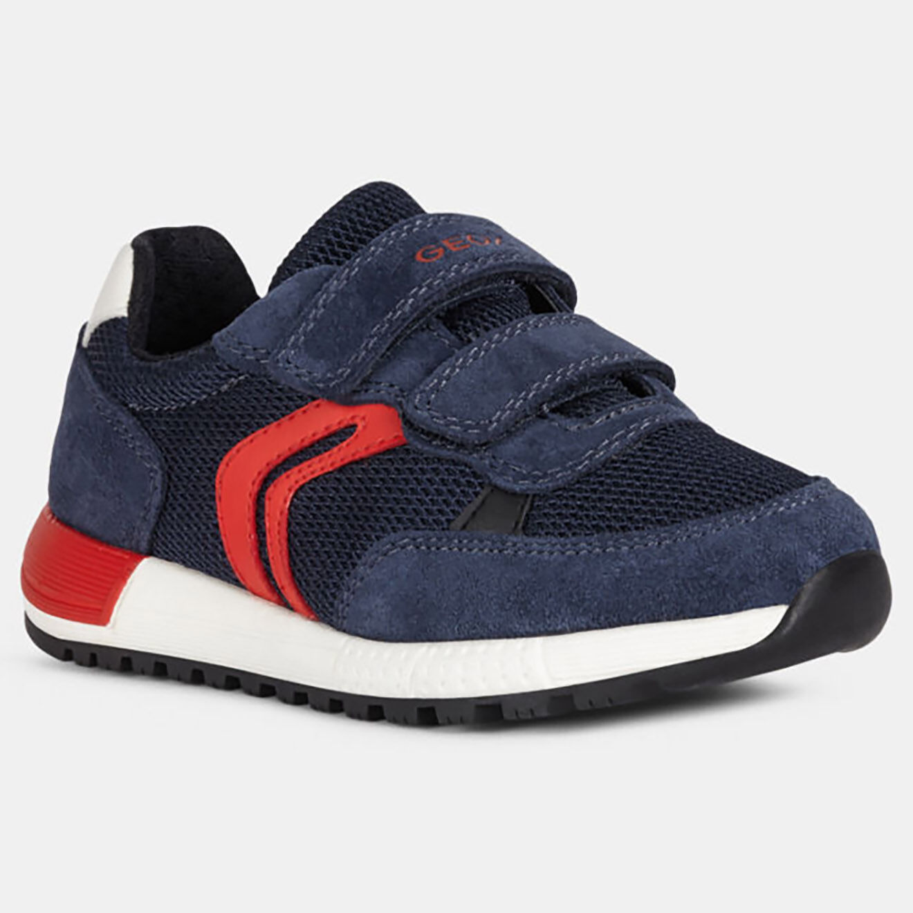 Geox Sneakers en Cuir & Textile Alben bleu/rouge