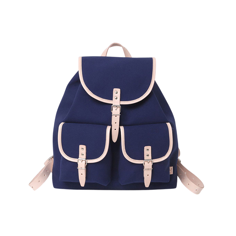 Rucksack Georgia Leder Natur Navy