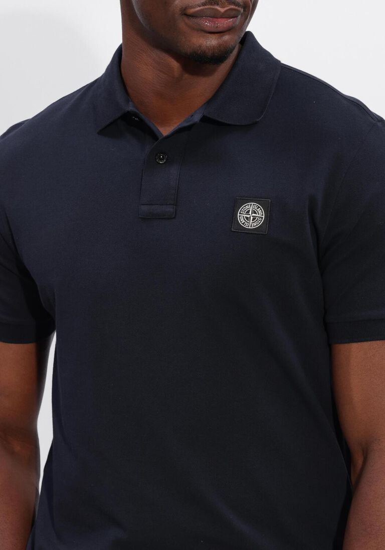 donkerblauwe stone island polo ss polo s0017