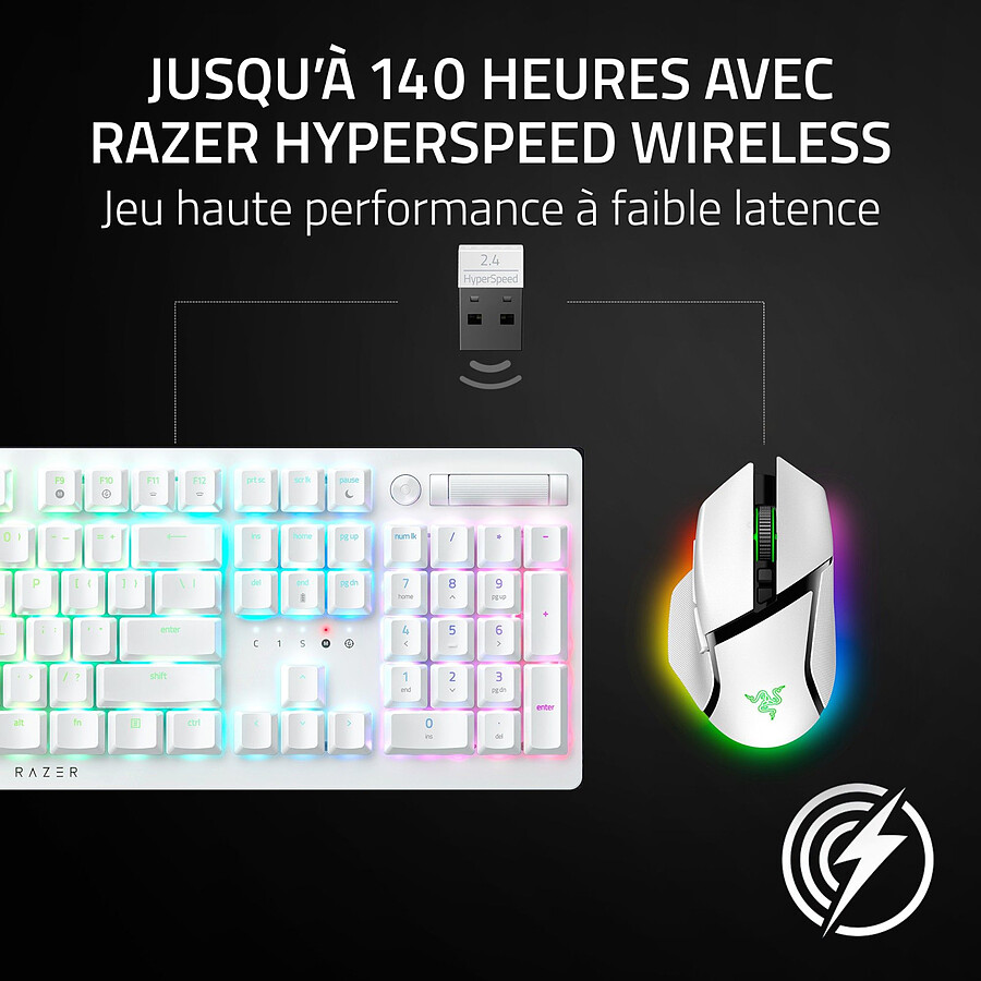 Razer Basilisk V3 Pro 35K - Blanc