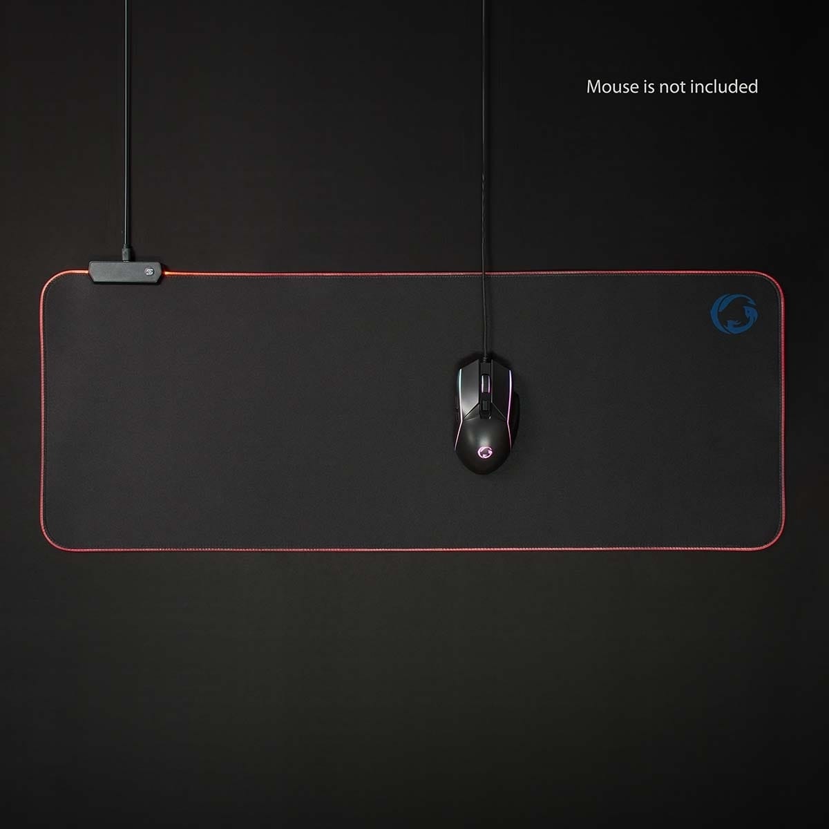 Nedis Gaming musematte | Gummi / Mikrofiber | Sort