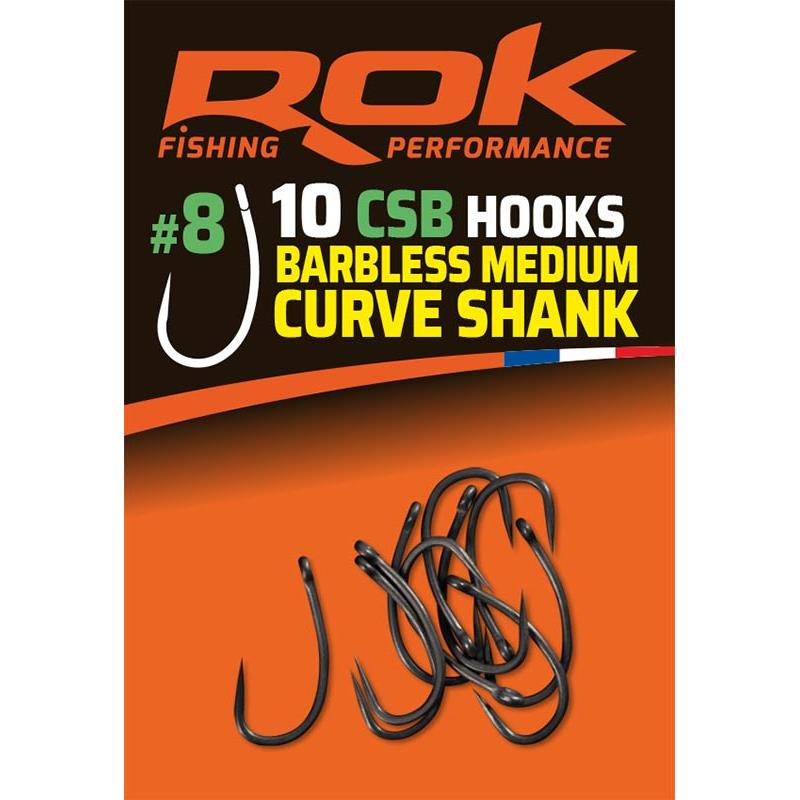 Hamecon Simple Rok Fishing Barbless Medium Curve Shank - Par 10