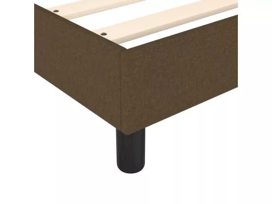 Sommier à lattes de lit Marron foncé 140x190 cm Tissu