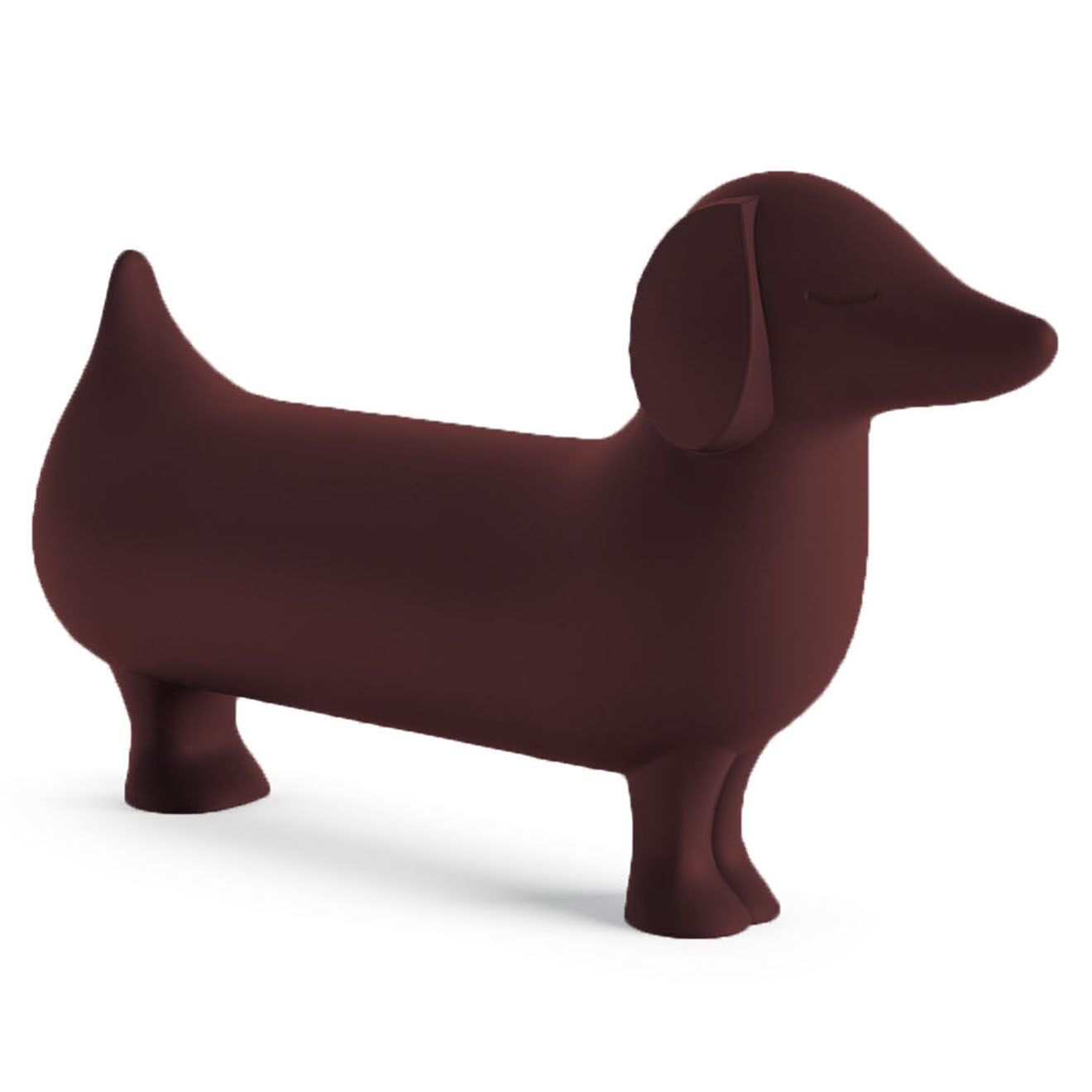 Serralunga Chien décoratif design par alessandra baldereschi marron - 17.5x38x66 cm