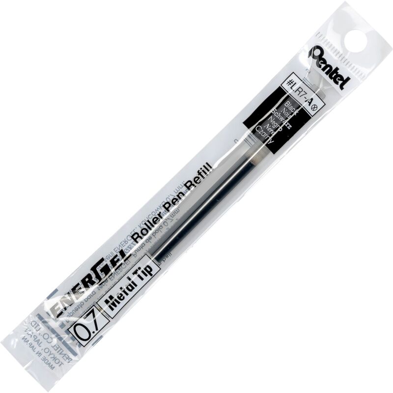Recharge pour stylo Roller Energel Pentel pointe moyenne 0,7 mm