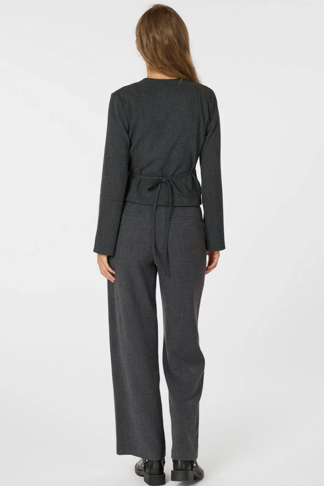 Neo Noir Simmi Wrap Blouse 164152 132 antracit