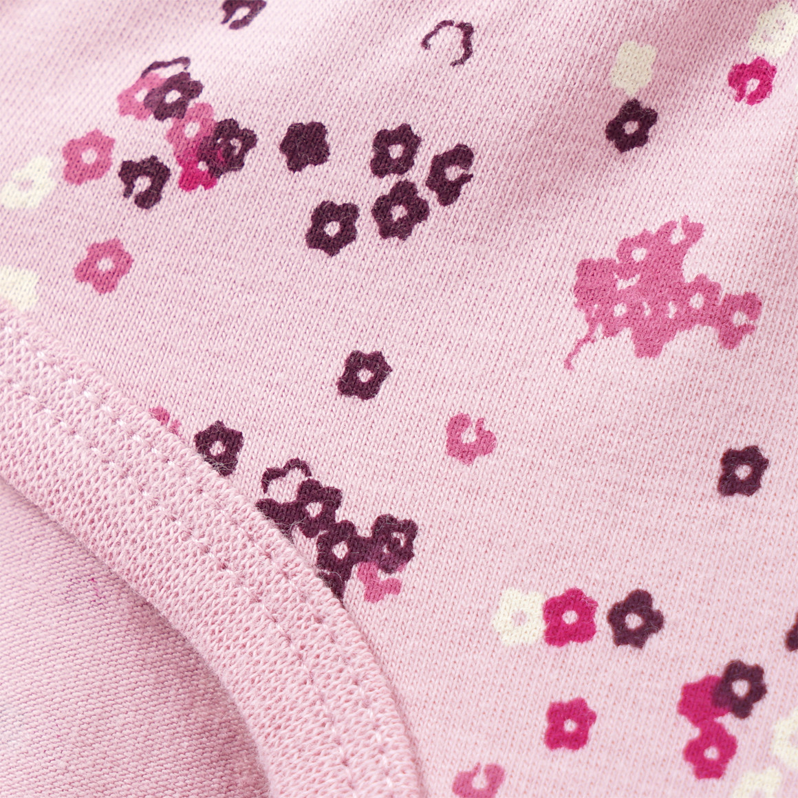 Topomini 3 Baby Slips mit Blümchen-Allover weiss / rosa / dunkellila