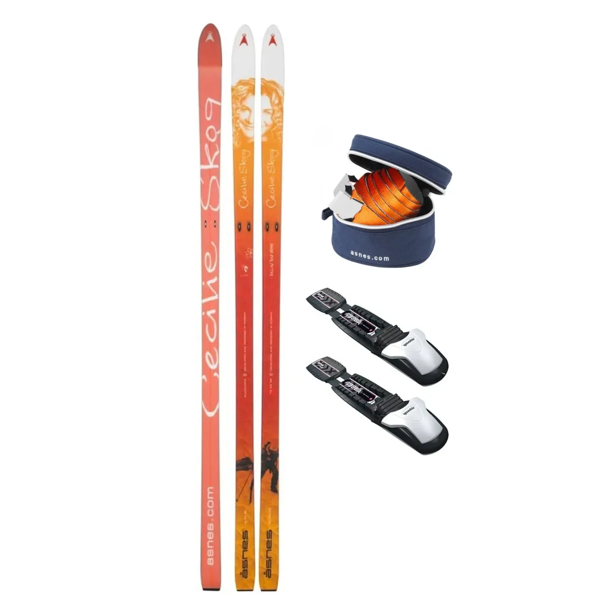 Åsnes Cecilie BC Ski - fjellskipakke med Rottefella BC Manuell og Åsnes Kortfelle syntetisk fellelås 45mm 65cm