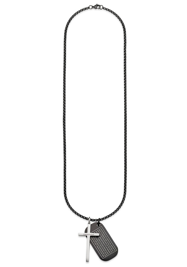 Bruno Banani Kette mit Anhänger »Schmuck Geschenk Halskette Kreuz Vater Unser Venezianerkette«
