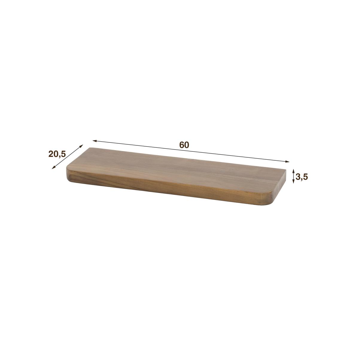 Fraaai - Marino wandplank - 60 cm - acaciahout - bruin