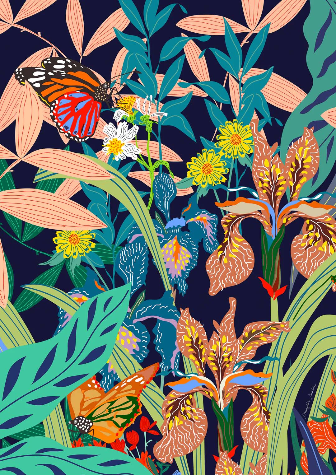 Schmetterling Tropischer Garten von MARYLENE MADOU