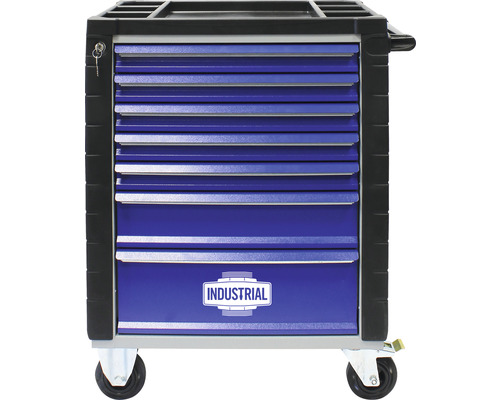 Industriële werkplaatswagen 712 x 943 x 466 mm 7 laden - zonder gereedschap blauw