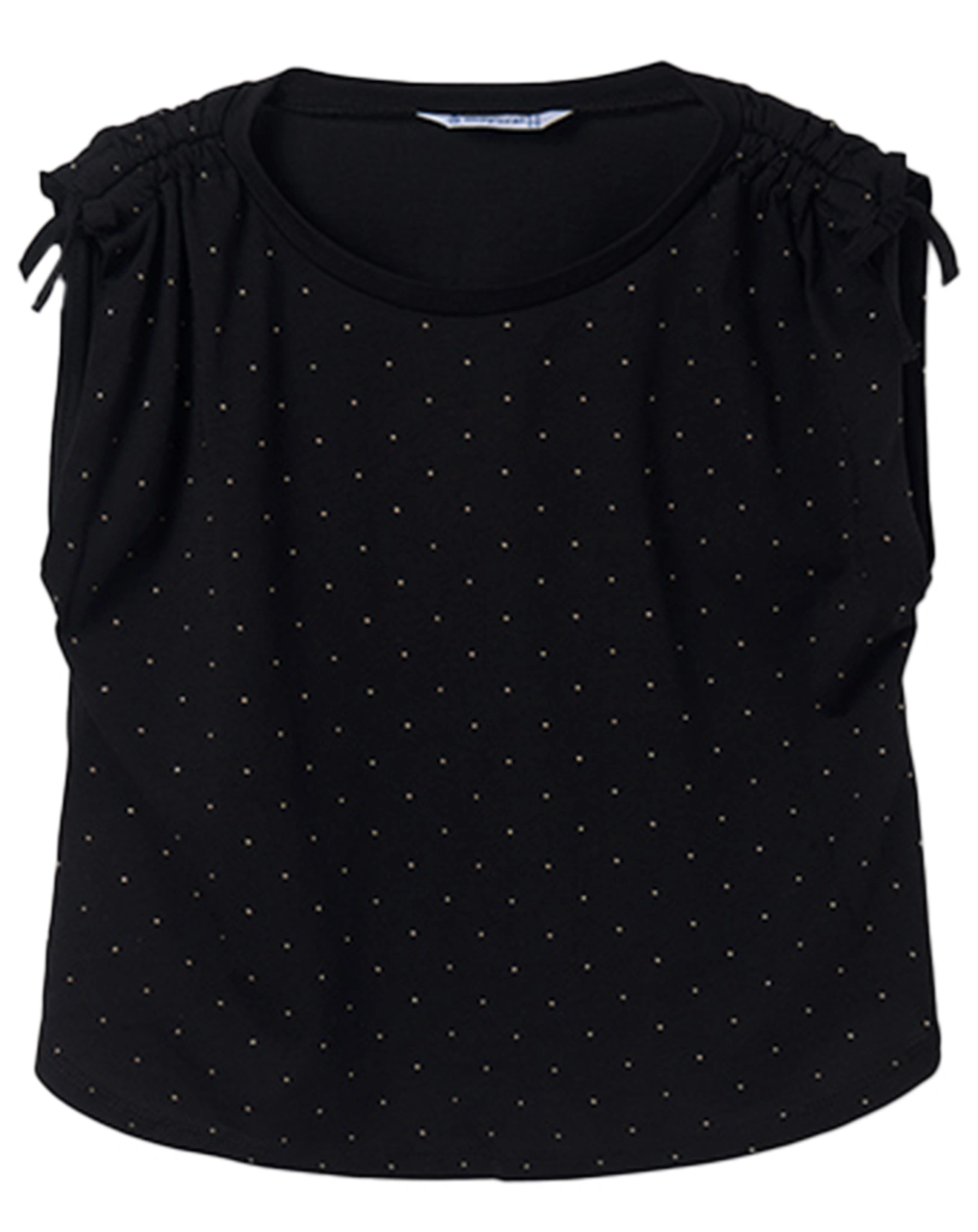 T-Shirt TUPFEN ärmellos in schwarz