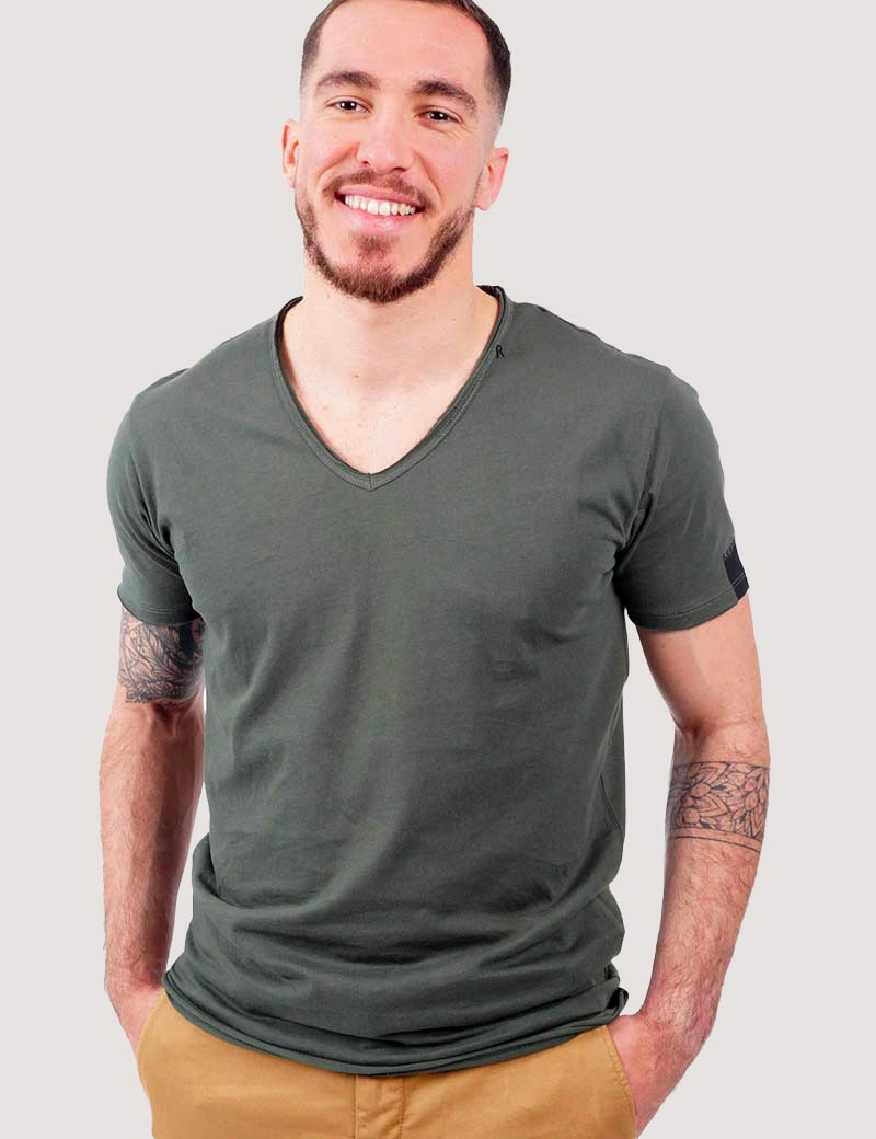 REPLAY T-SHIRT H REGULAR DARK MILITARY