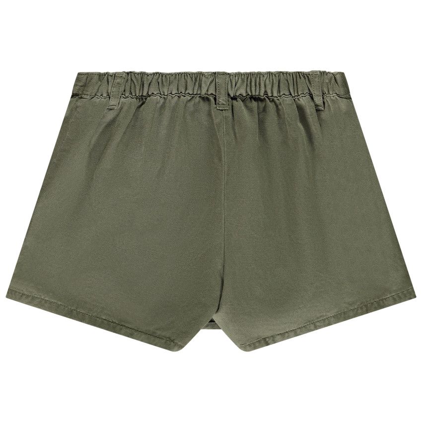 Jupe-short effet plissé pour fille - Vert