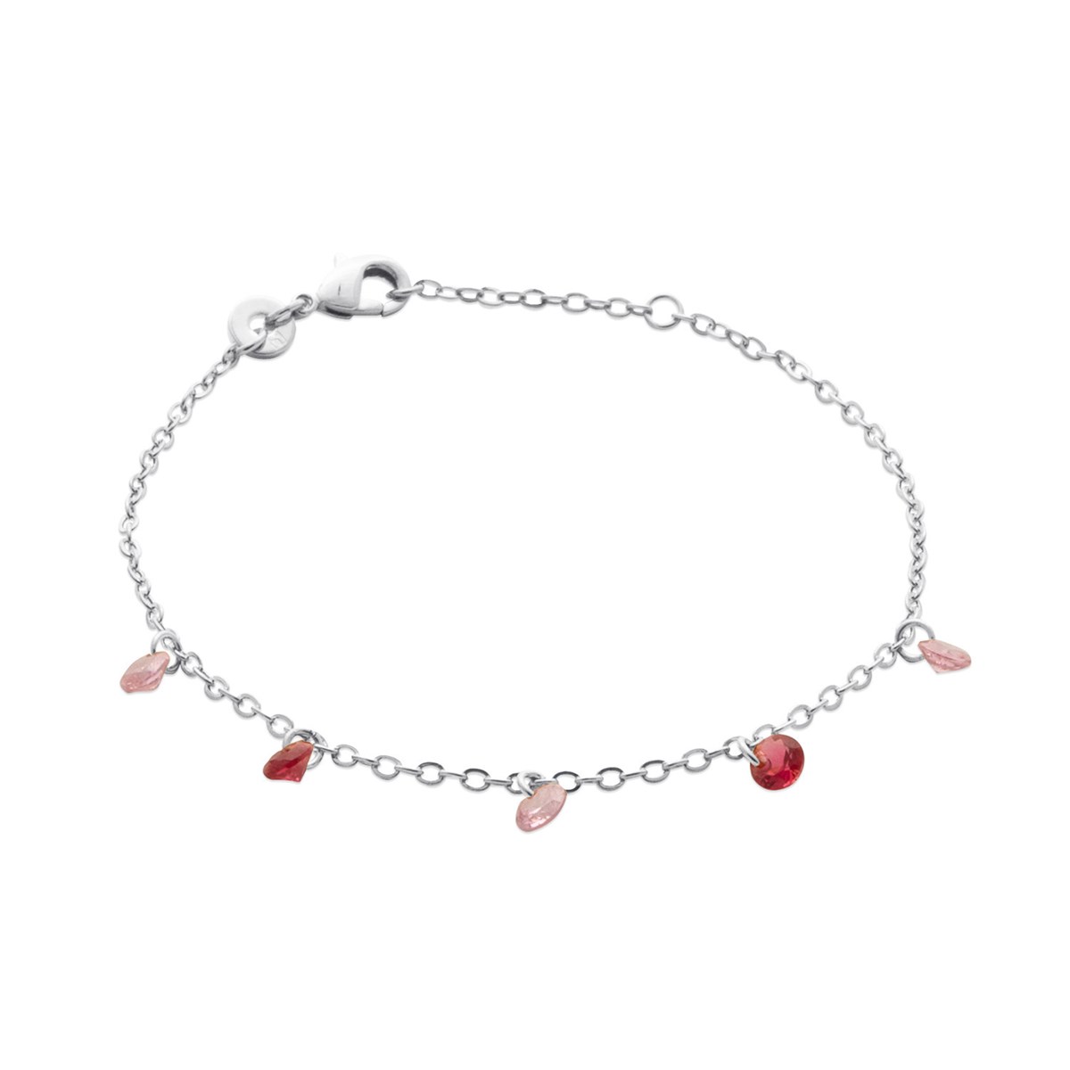 Bracelet Brillaxis argent pampilles roses
