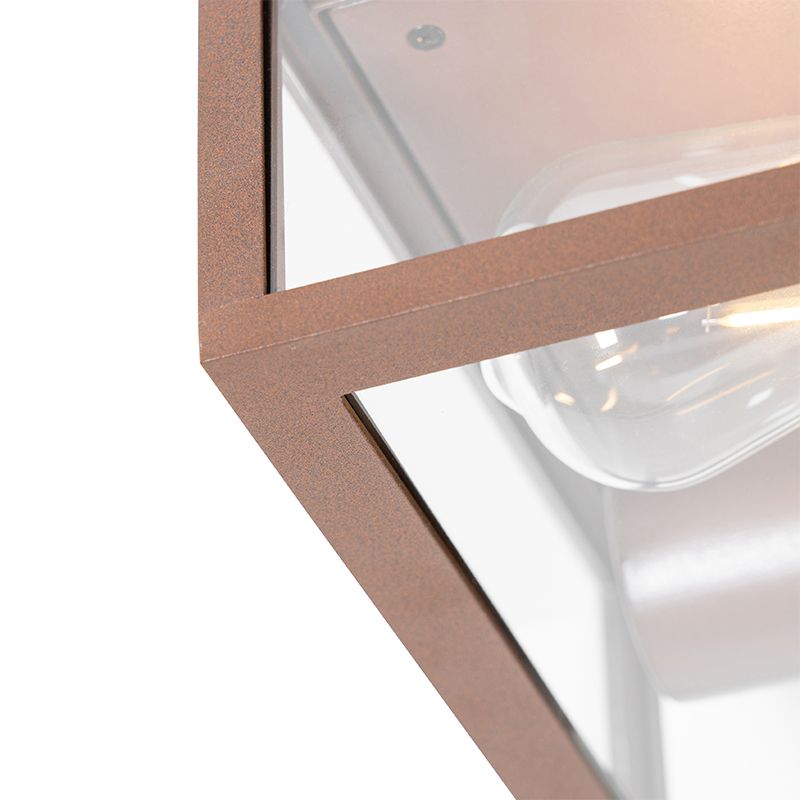 Industriële plafondlamp roestbruin IP44  2-lichts - Charlois