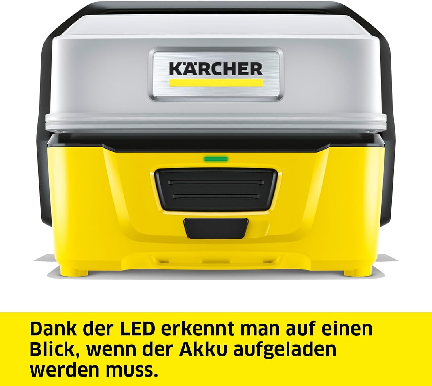 Kärcher Druckreiniger OC 3, Niederdruck, Lithium-Ionen-Akku, Fördermenge: 2 l/h, Gewicht: 2,2 kg, Wassertank: 4 l, Spiralschlauch: 2,8 m, Flachstrahldüse