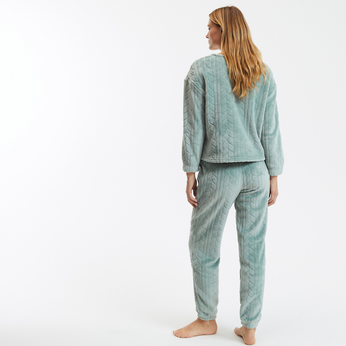 SO'HOME<br>Pijama em fleece tricot, efeito kabel