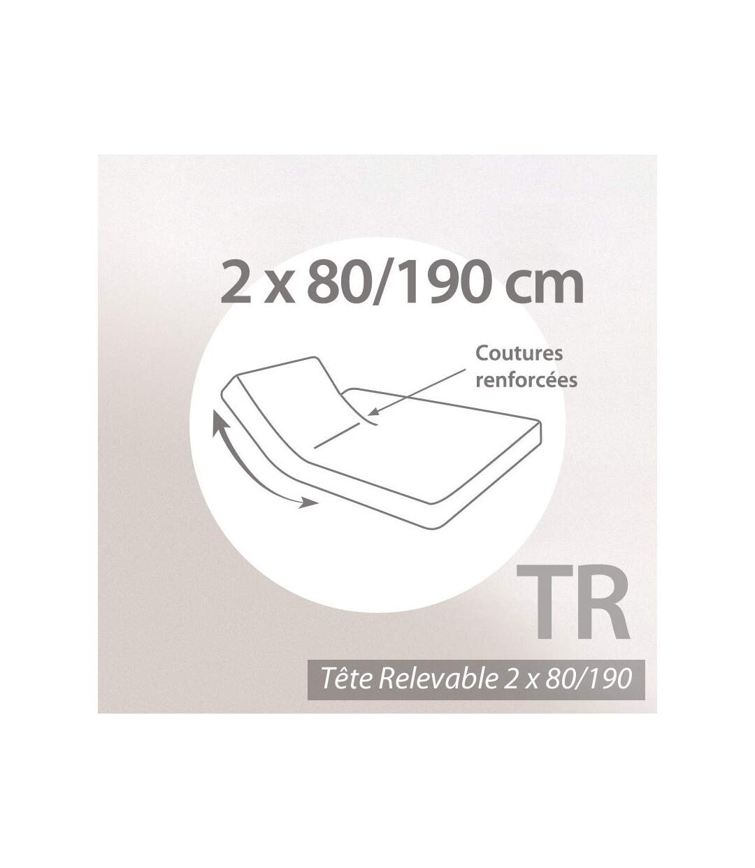 Protège matelas absorbant Antonin blanc 2x90x210 lit articulé TR