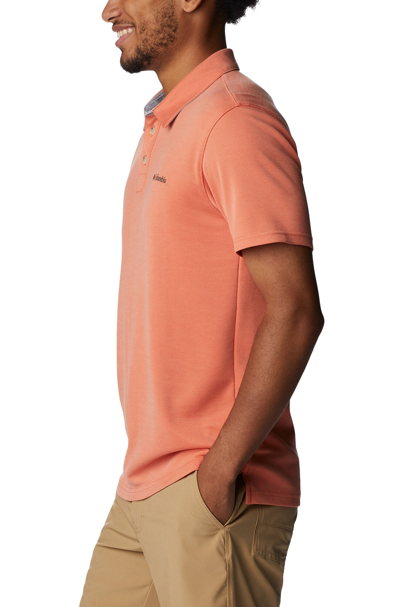 Camisa polo masculina Columbia Nelson Point™ - Laranja