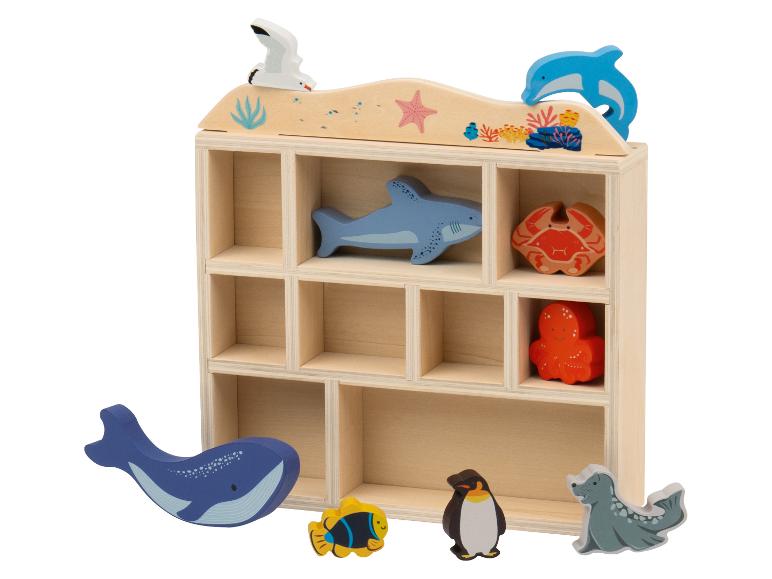 Houten speeldoos met dieren