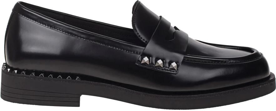Ash Zwarte platte schoenen met Rockstud-versiering Black Dames