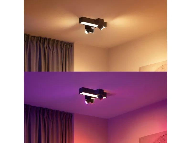Philips Hue White Color Ambiance Centris Kryds 3-Spot Sort - BT
