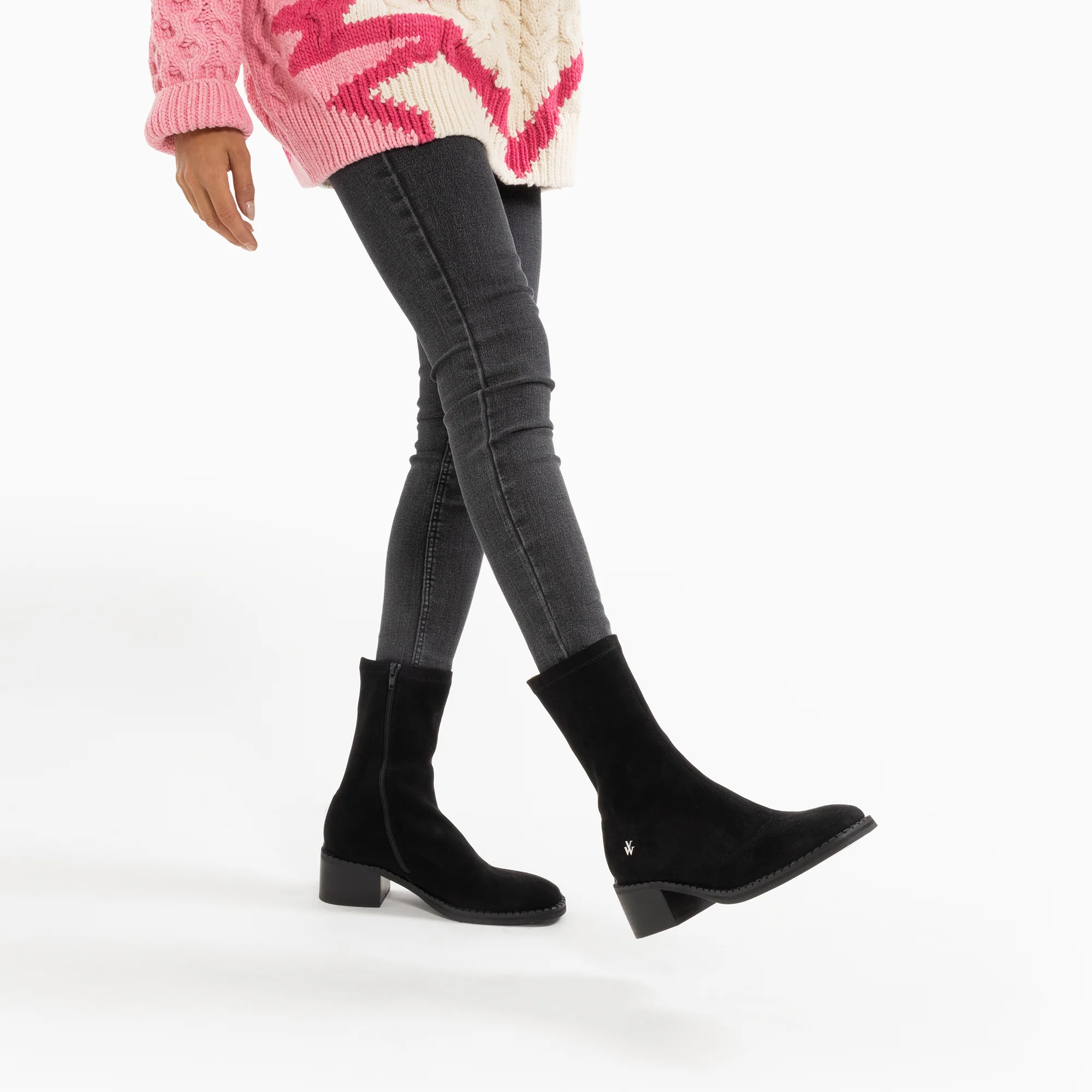 Bottines-Bottines chaussettes Bobby noires