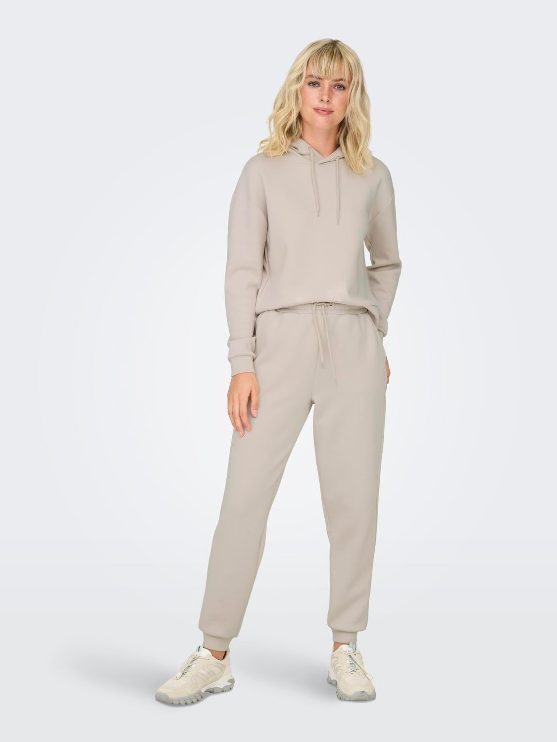 ONPLOUNGE Hohe Taille Normal geschnitten Jogginghose Pumice Stone