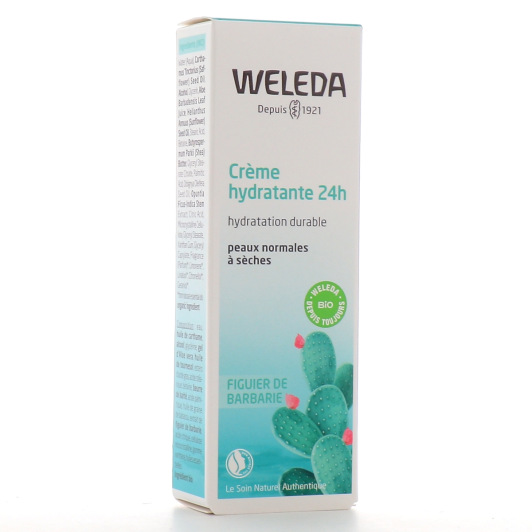 Crème visage hydratation 24h Weleda Figuier de Barbarie