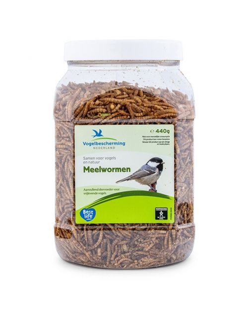 Vbn Vbn Gedroogde Meelwormen In Pot - Tuinvogelvoer - 1800 ml