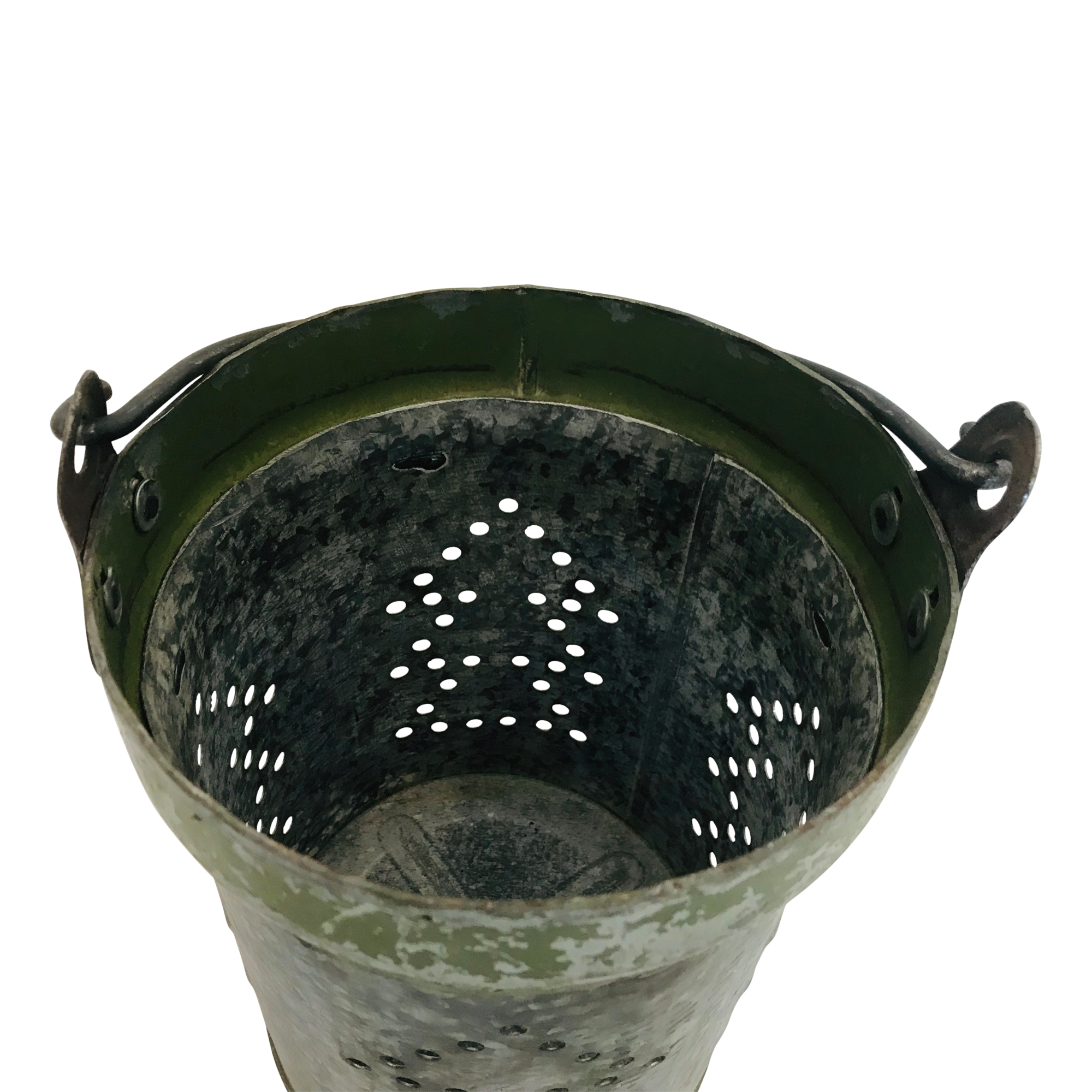 Iron bucket lantern tree