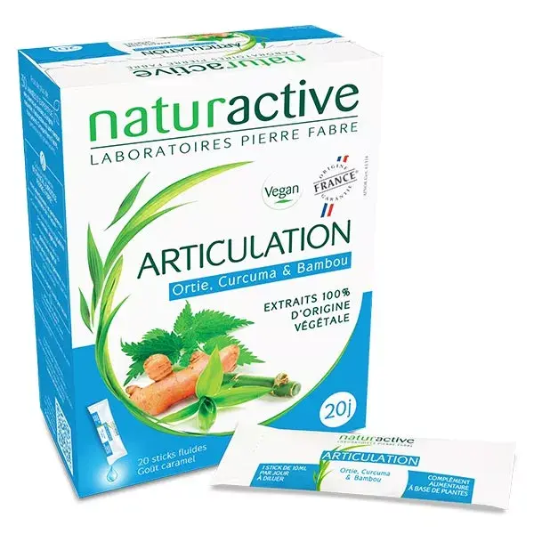Naturative Suporte Articular Urtiga Cúrcuma Bambu 20 sachês líquidos