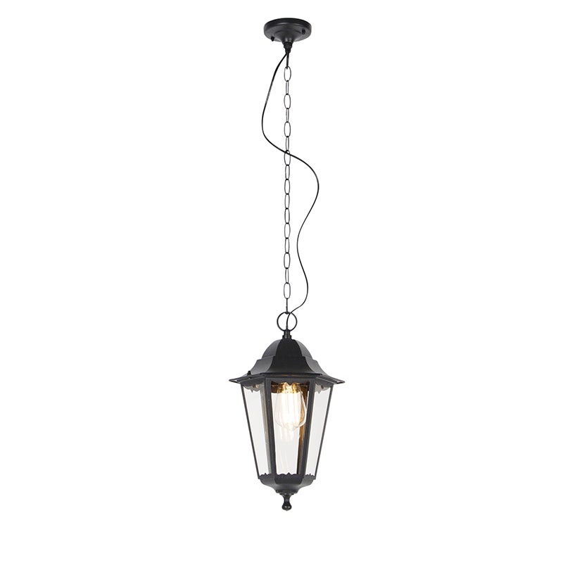 Klassieke buitenhanglamp, zwart, IP44 - Havana