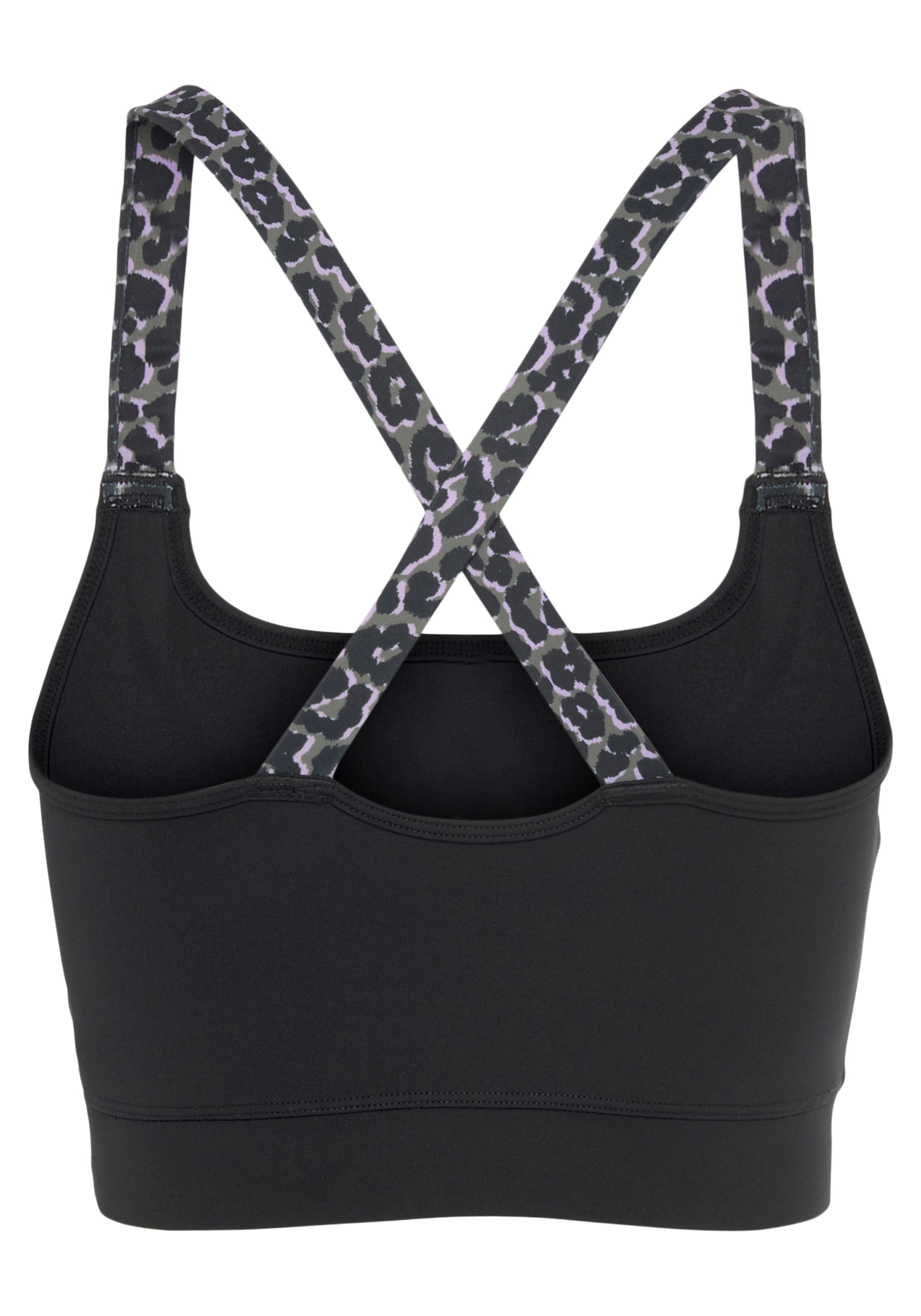 LASCANA ACTIVE Crop-Top , Sporttop mit gekreuzten Trägern in Leo Optik