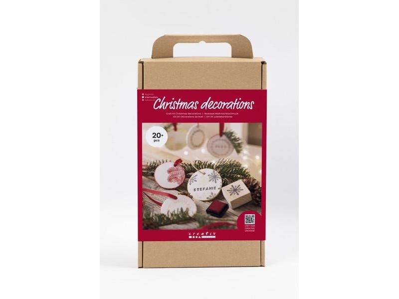 Creativ Company Bastelset Weihnachtskugeln Ton Individuell gestaltete Kugeln für den Weihnachtsbaum