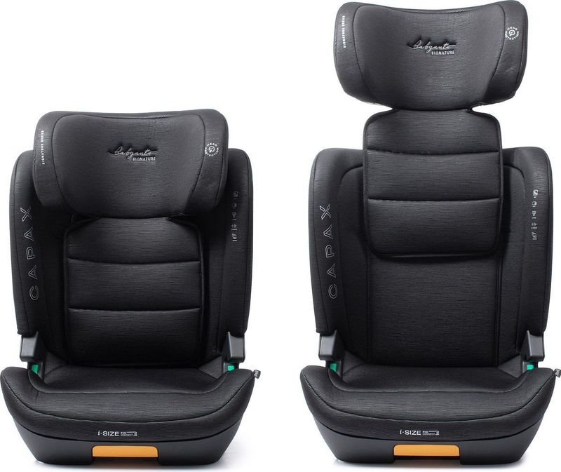 BabyAuto Capax - Autostoel - Zwart - i-Size - Met Isofix - 15 tot 36 kg - 4 tot 12 Jaar - Verstelbare Hoofdsteun