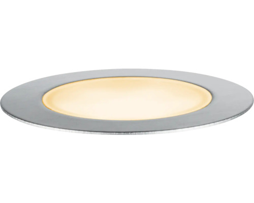 Paulmann Plug & Shine LED-vloerinbouwlamp, enkelvoudig, insectenvriendelijk, 2W, 90 lm, 2200 K, zilver, 230/24 V