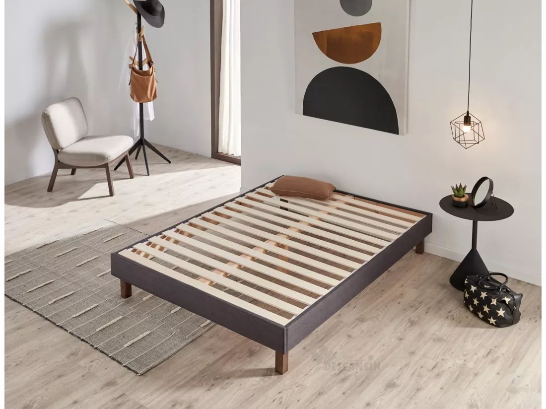Lit rembourré en tissu | 180 x 200 | Gris | Confort maximal | Le luxe à portée de main