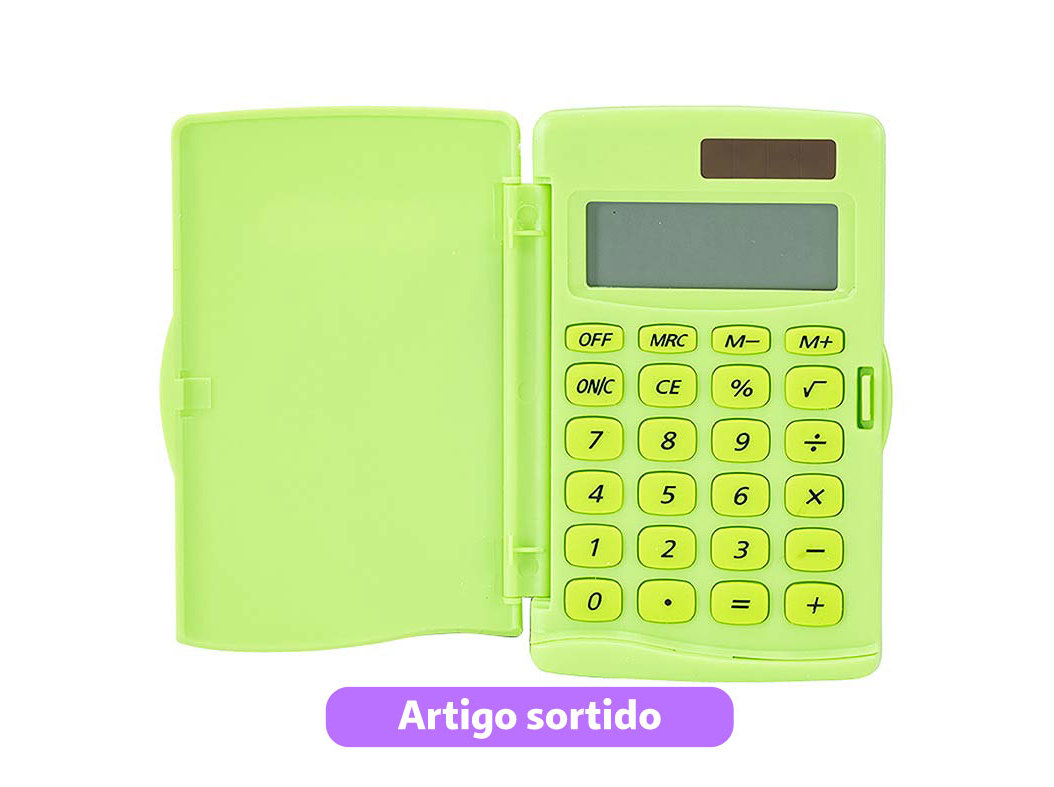 CALCULADORA 8 DÍGITOS AUCHAN CORES SORTIDAS