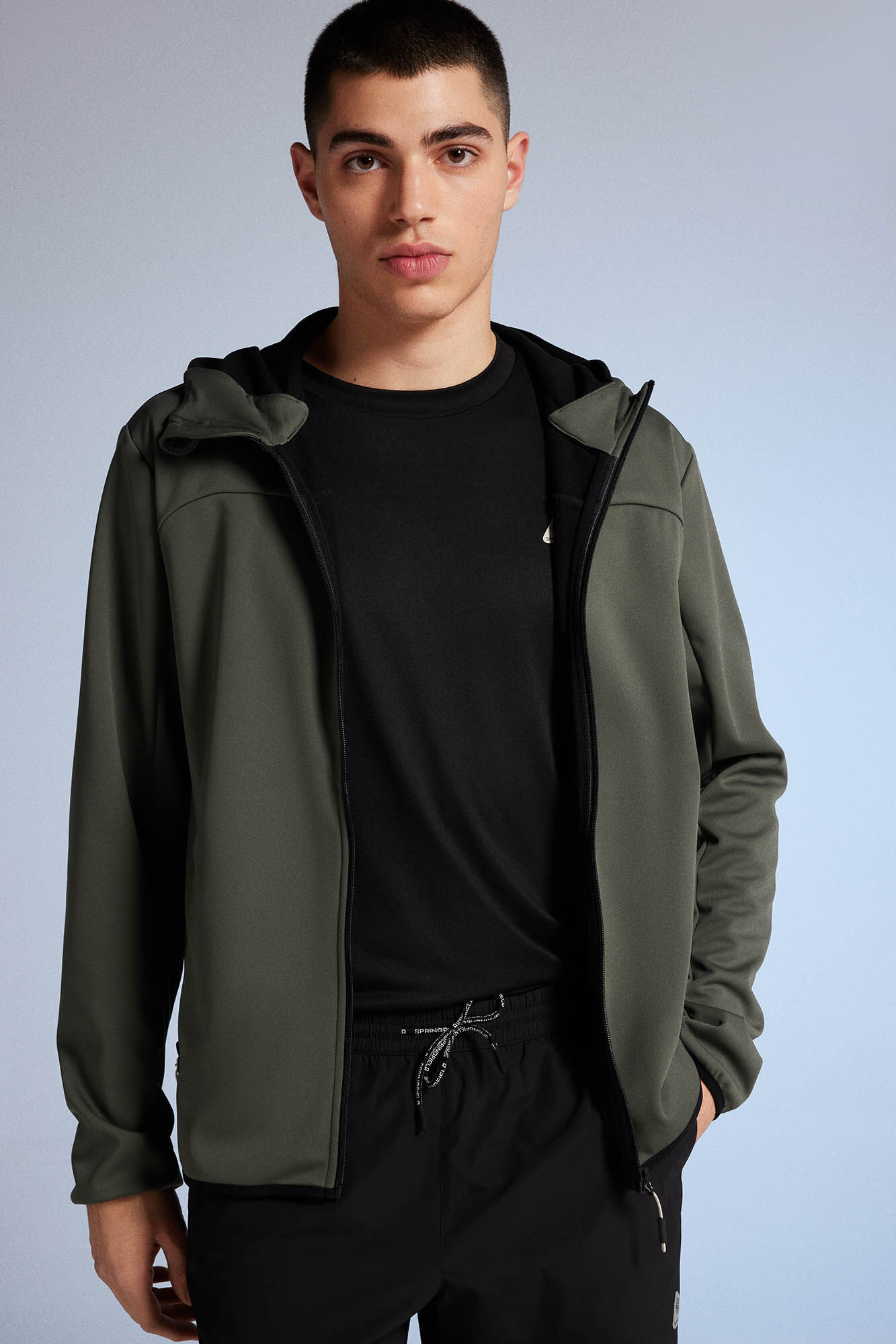 Jaqueta técnica softshell - cáqui escuro