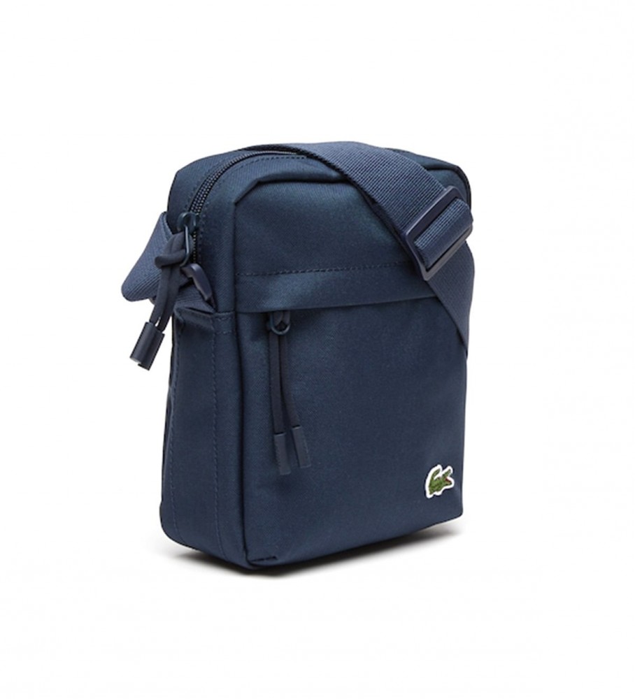 Bolsa de ombro Lacoste com zíper azul marinho