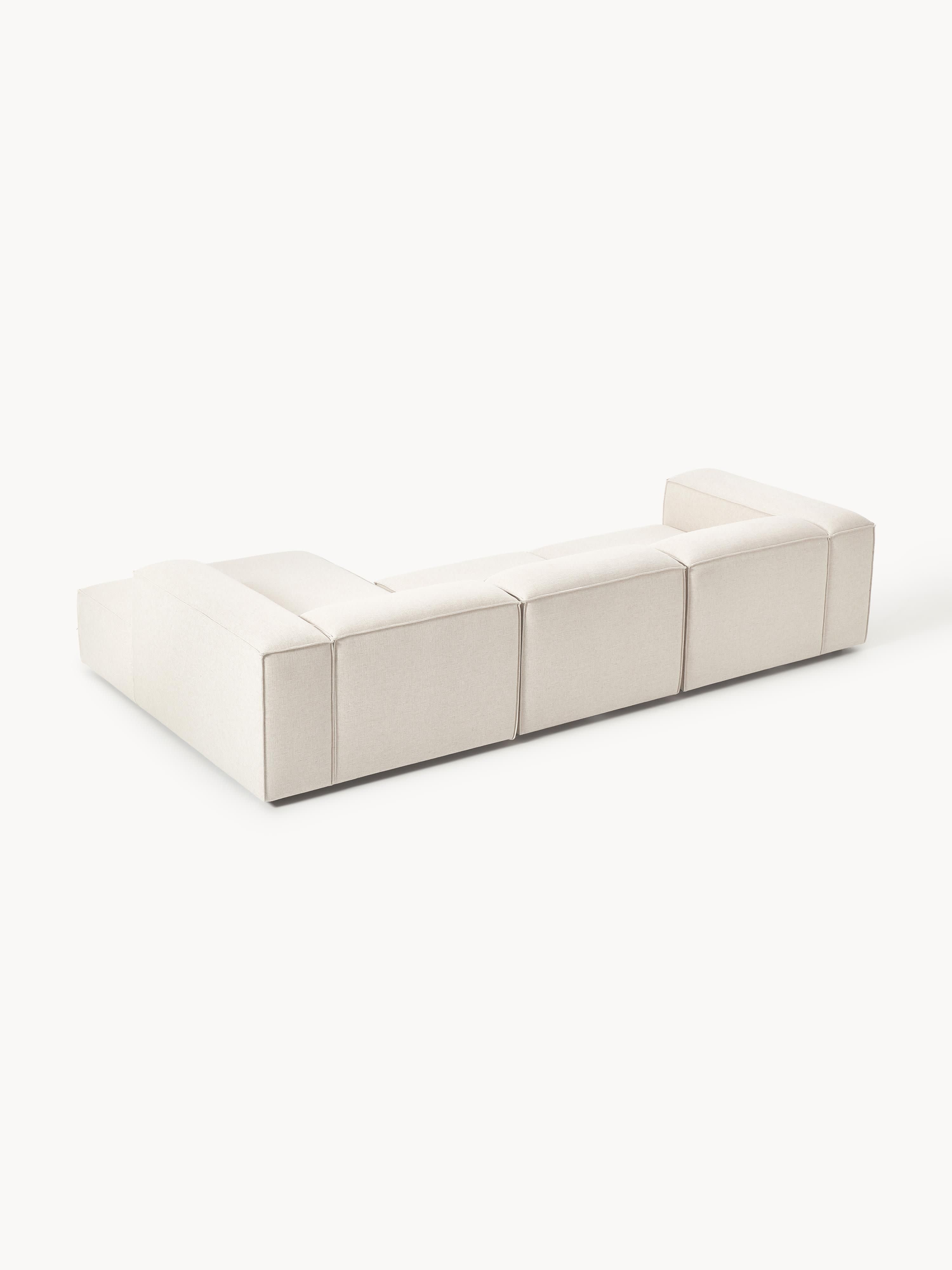Modulaire hoekbank Lennon van linnenmix (4-zits)